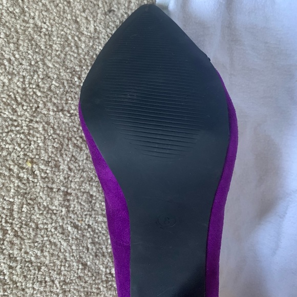 REVAMPED Purple Suede Stilettos - Picture 4 of 4